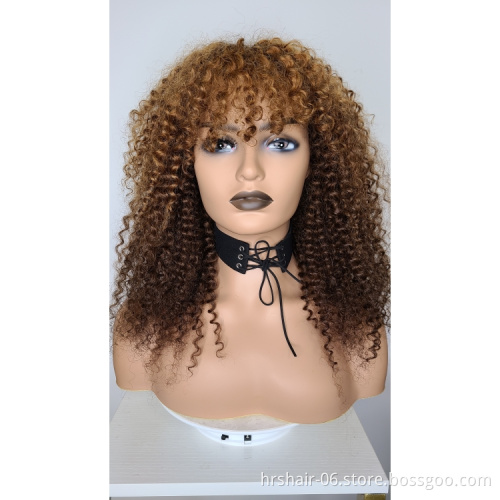 130% 150% 180% Wholesale New Style Cheap Machine Made  brazilian Human customized Hair black woman Wig